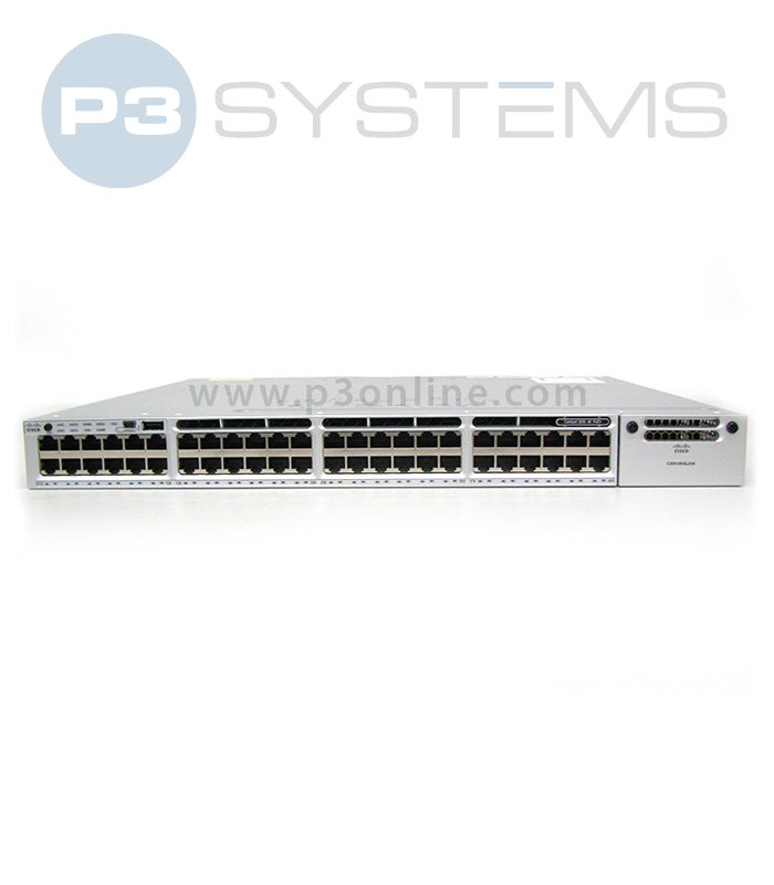 WS-C3850-48P-E Cisco 3850 Series 48 Port Stackable PoE Switch – P3