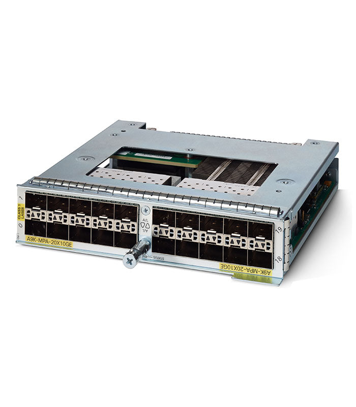 A9K-MPA-20x10GE 20-Port 10-Gigabit Ethernet Modular Port Adapter (MPA) with SFP+
