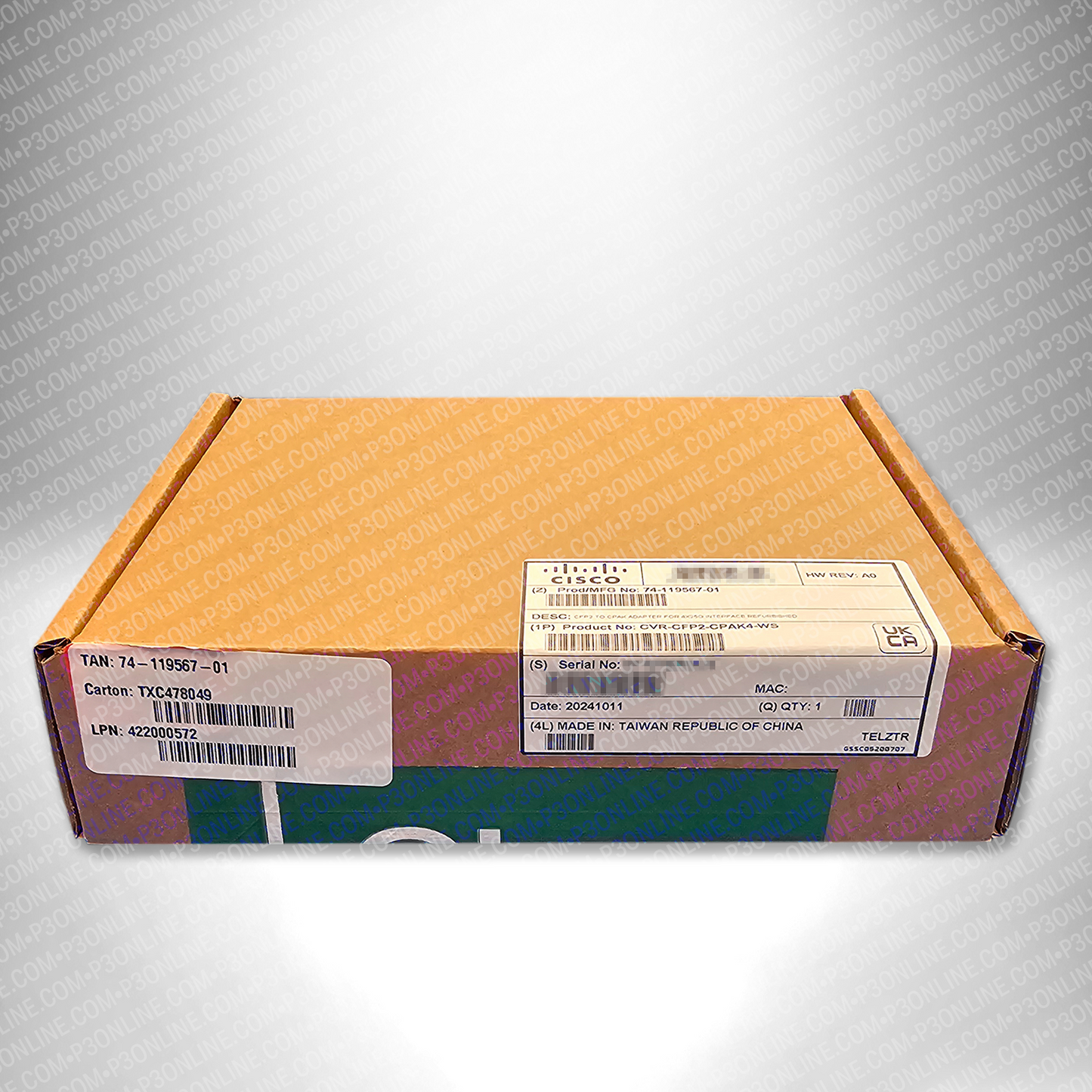 CVR-CFP2-CPAK4 Cisco CVR-CFP2-CPAK4 CFP2 to CPAK4 port adapter