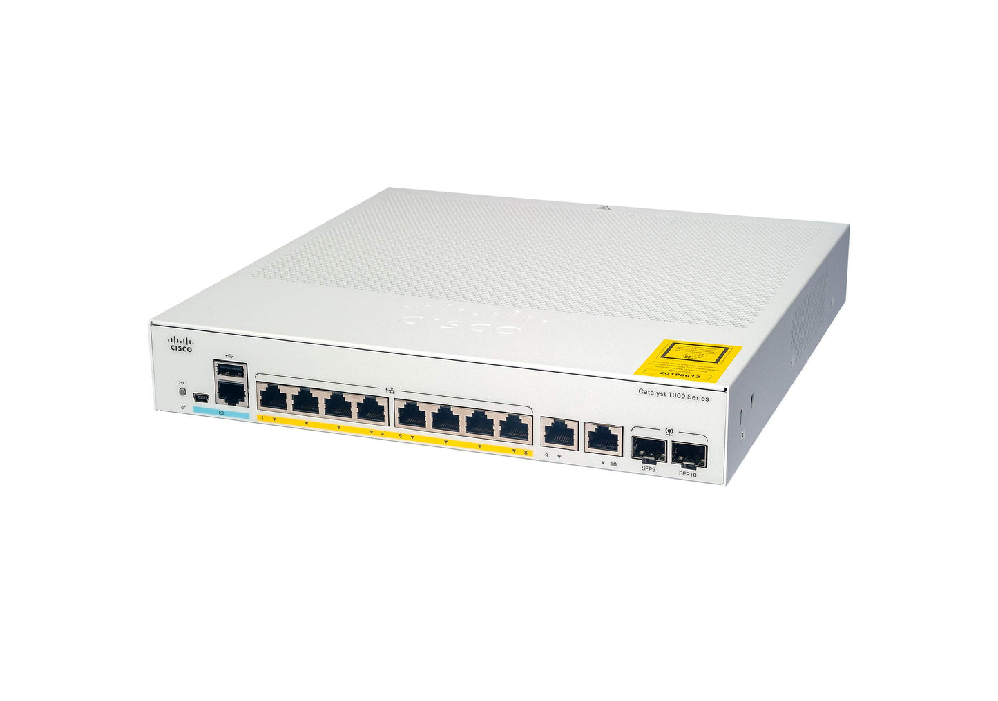 C1000-8T-E-2G-L  8 Gb Ethernet Port fanless switch with external power