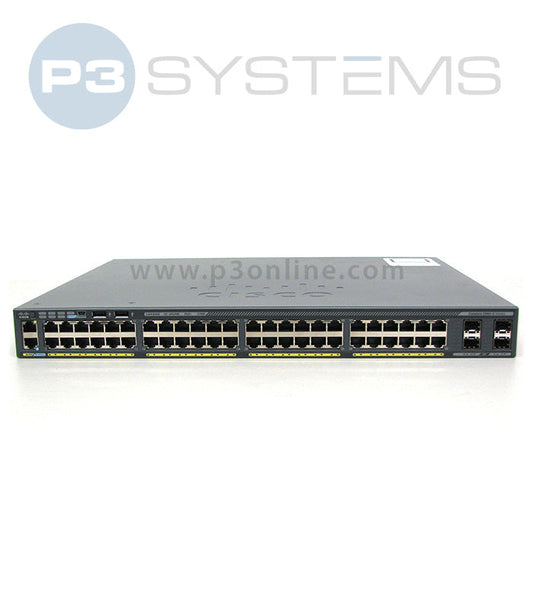 WS-C2960X-48LPS-L switch with 48p PoE, 4p 1G SFP, and Stacking