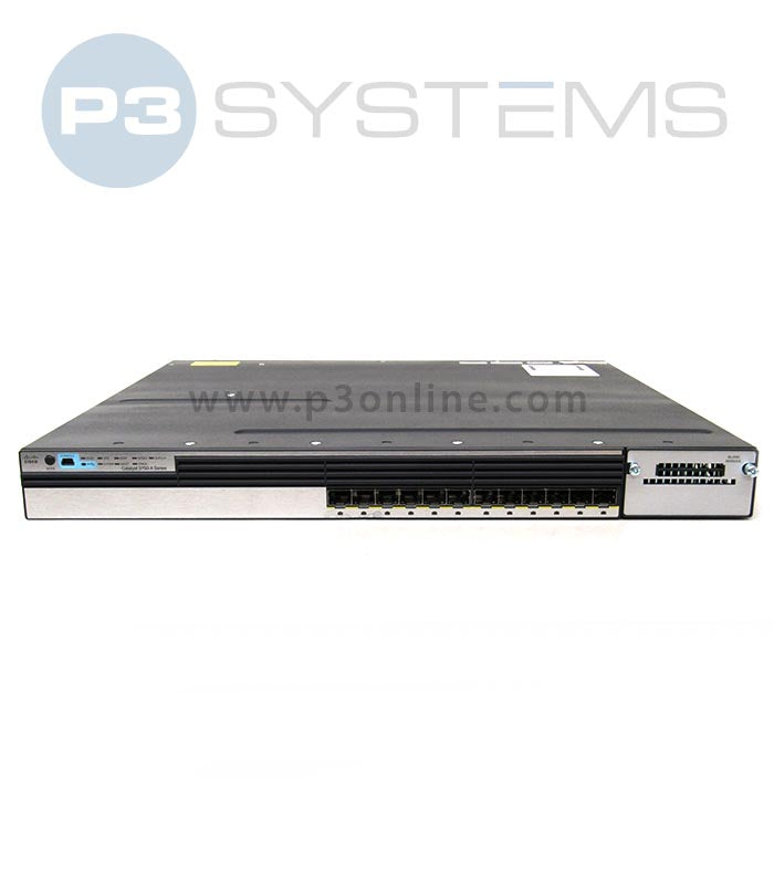 WS-C3750X-12S-S Cisco 3750X 12 SFP Stackable Switch w/ IP Base Image