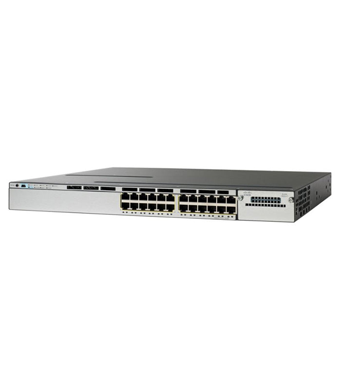 WS-C3750X-24T-E Cisco 3750X 24 port 10/100/1000 Stackable Switch w/ IP Services Image